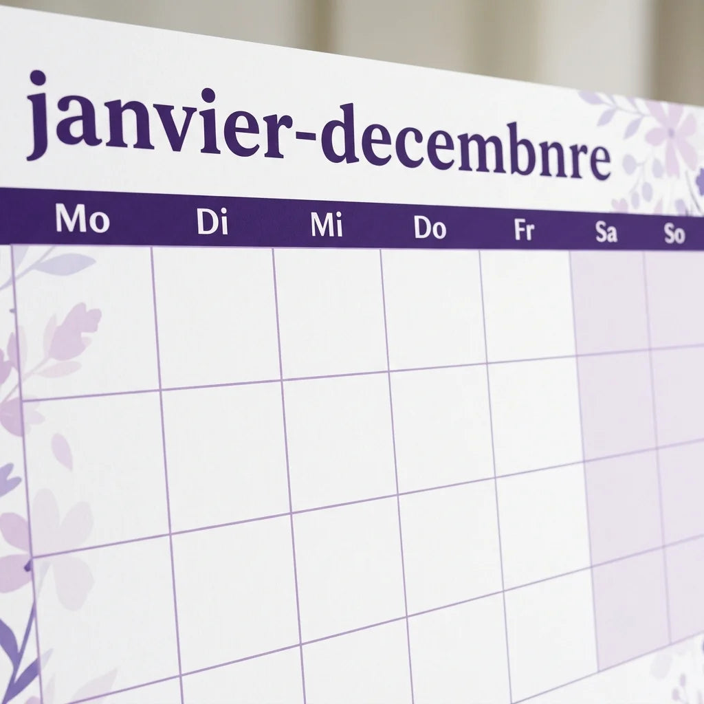Calendrier de Pousse 90 Jours (suivi de l'évolution)